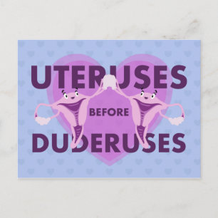 Postal Uterus antes de Duderuses Postcard del Día de Gale