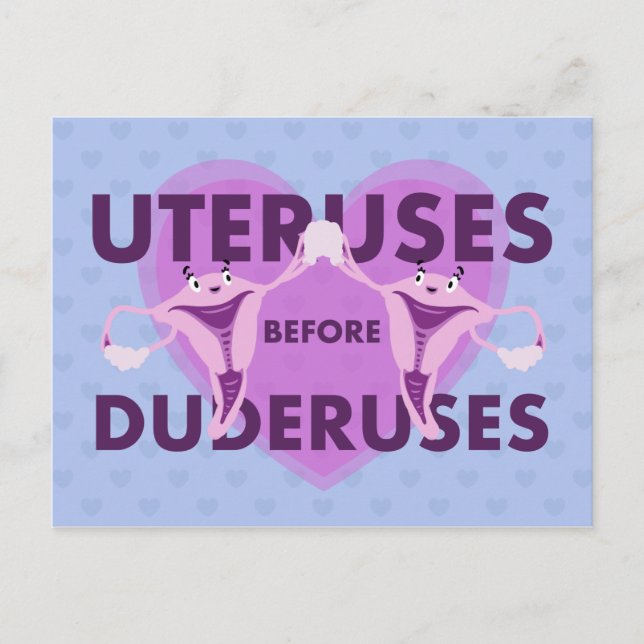 Postal Uterus antes de Duderuses Postcard del Día de Gale (Anverso)