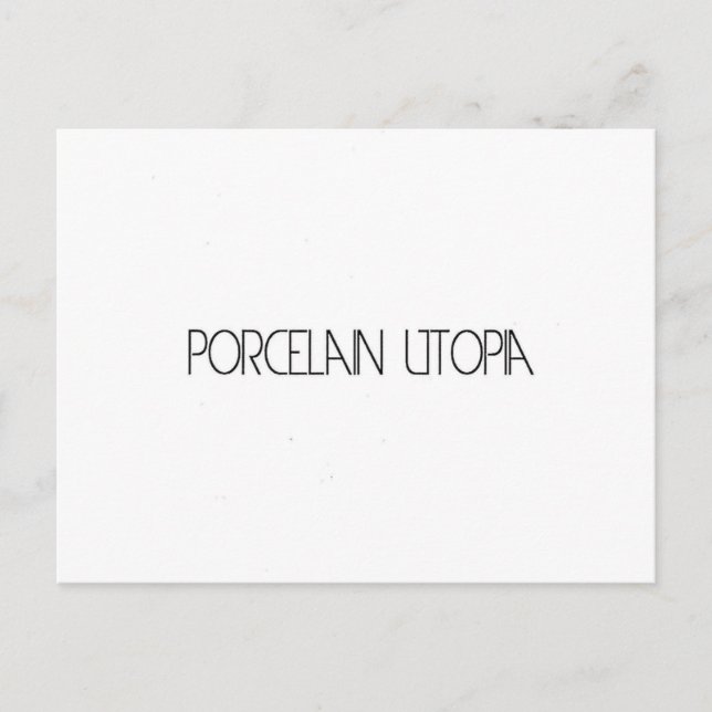 Postal Utopía porcelana (Anverso)