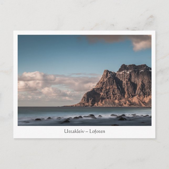 Postal Uttakleiv Islas Lofoten (Anverso)