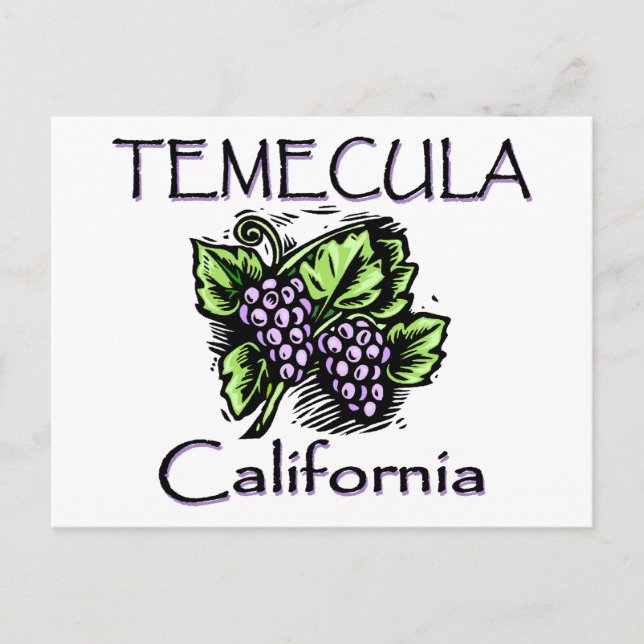Postal Uvas de Temecula (Anverso)
