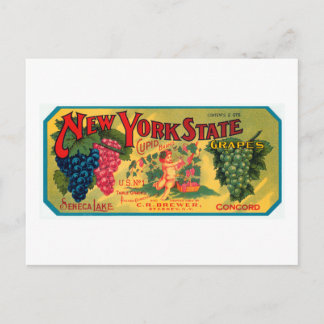 Postal Uvas del estado de Nueva York