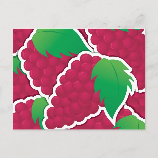 Postal Uvas rojas fundidas (Anverso)
