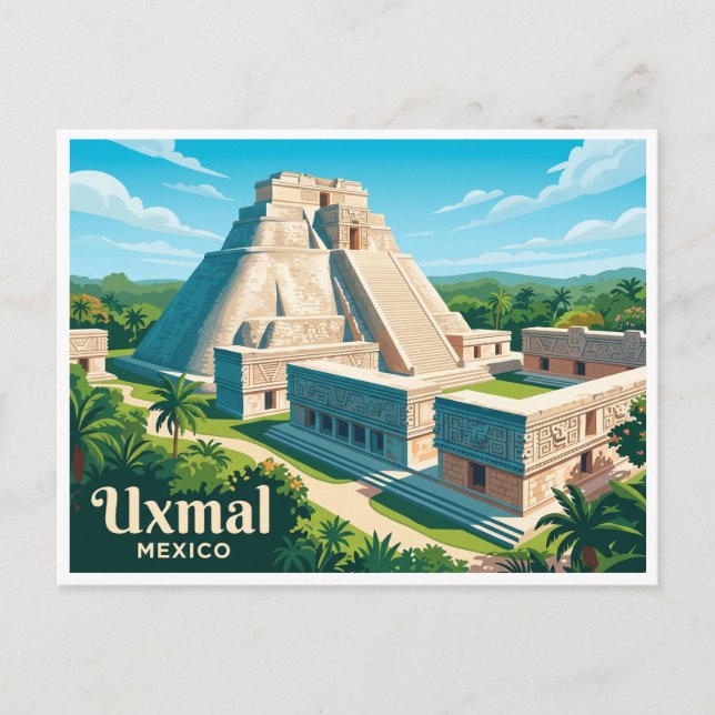 Postal Uxmal Mérida México (Anverso)