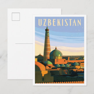 Postal Uzbekistan Vintage Travel 