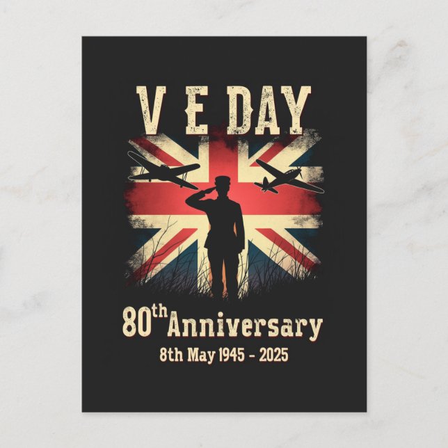 Postal V-E Day 80th Anniversary Victory In Europe WWII (Anverso)