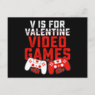 Postal V Es Para El El día de San Valentín De Juegos De V