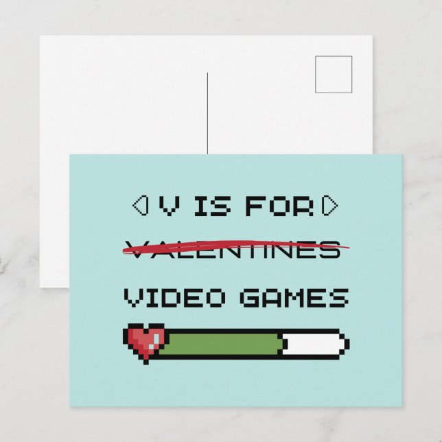 Postal V Es Para Videojuegos (Anverso / Reverso)