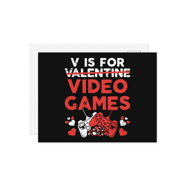 Postal V Es Para Videojuegos Valentine Gamer (Anverso/Reverso In Situ)