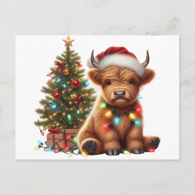 Postal Vaca altlandesa de Navidad (Anverso)