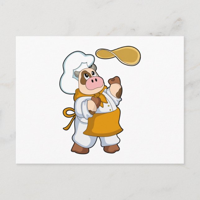 Postal Vaca cocinada con tos (Anverso)