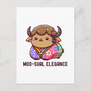 Postal Vaca con elegancia en Tierras Altas