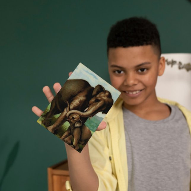 Postal Vaca de elefante con su ternera (Subido por el creador)