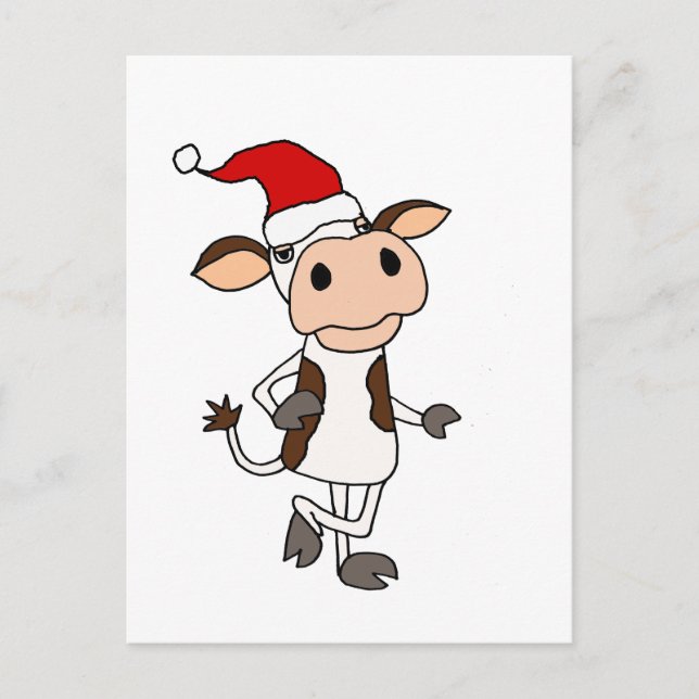Postal Vaca divertida en Personalizado de Navidades de Sa (Anverso)