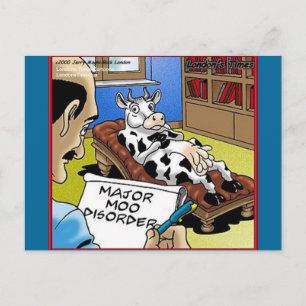 Postal Vaca En Terapia 4 Molestias De Mooo Regalos Tees C