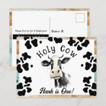 Vaca Sagrada Cumpleaños 1 Acuarela