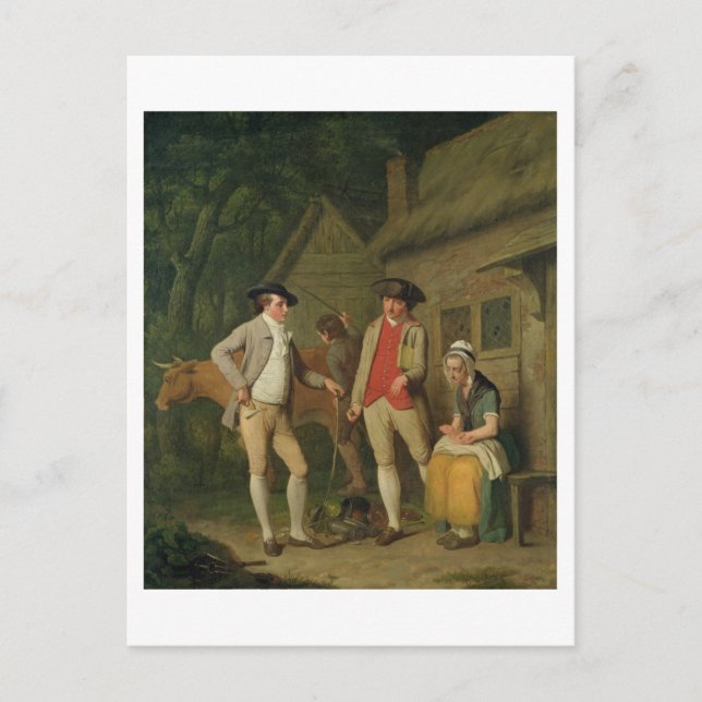 Postal Vaca y bienes de viuda de Costard, tirados por imp (Anverso)