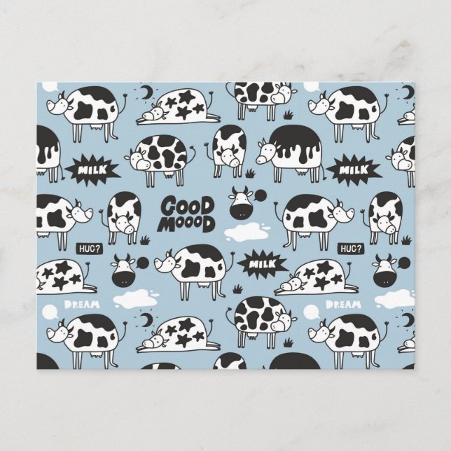 Postal Vaca y leche (Anverso)