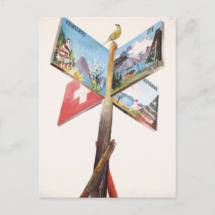 Postal Vacaciones de cosecha en Suiza