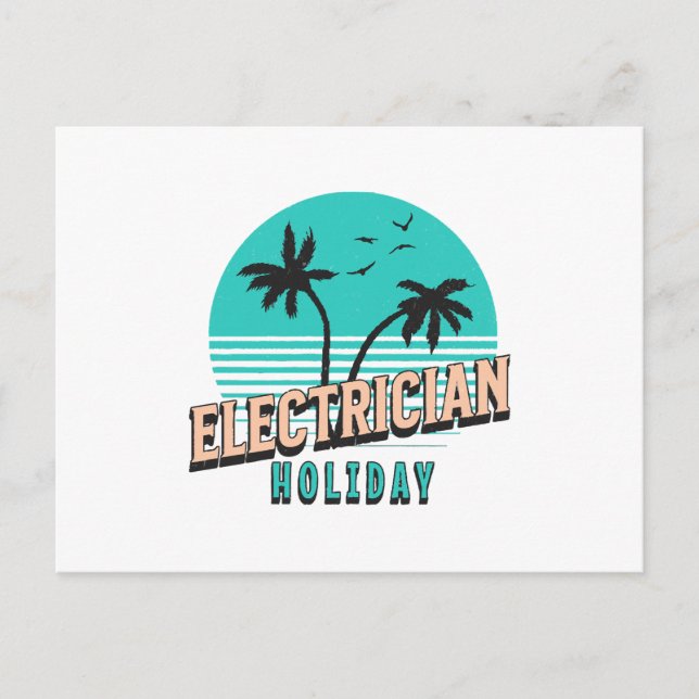 Postal Vacaciones de electricista (Anverso)