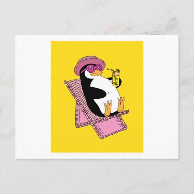 Postal Vacaciones de verano del Pingüino (Anverso)