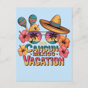 Postal Vacaciones en Cancun México Playa Viaje Tropical V