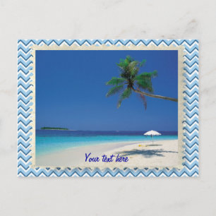 Postal Vacaciones en el paraíso tropical de la playa en F
