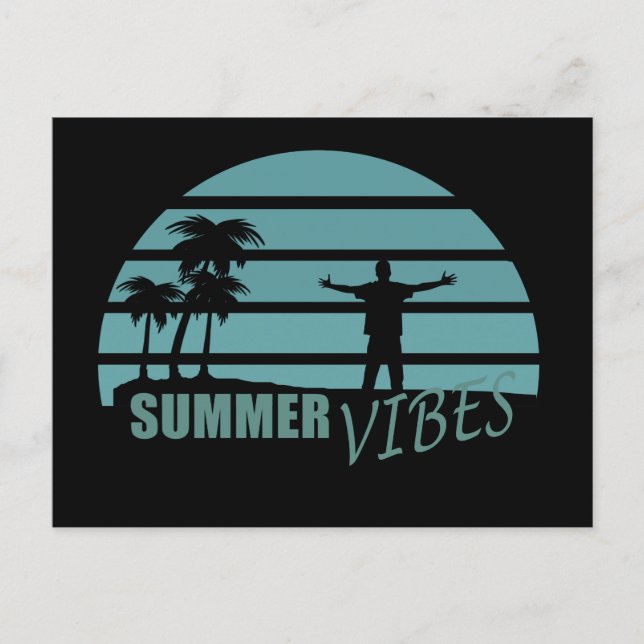 Postal vacaciones en familia en verano (Anverso)