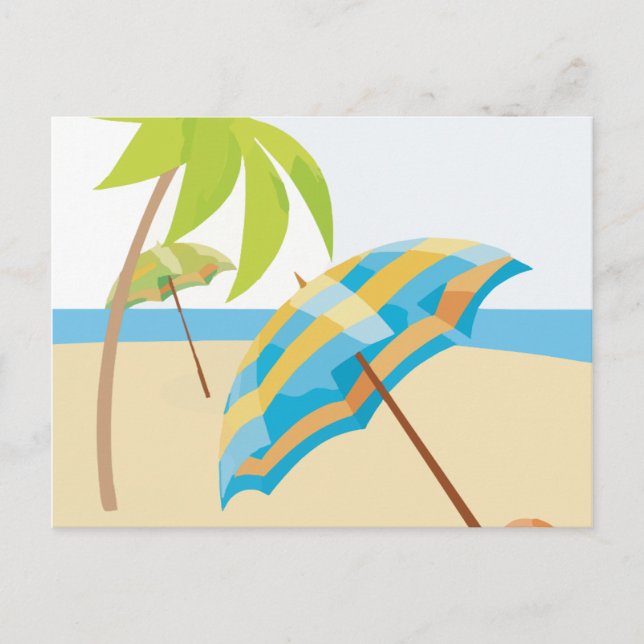 Postal Vacaciones en la playa (Anverso)