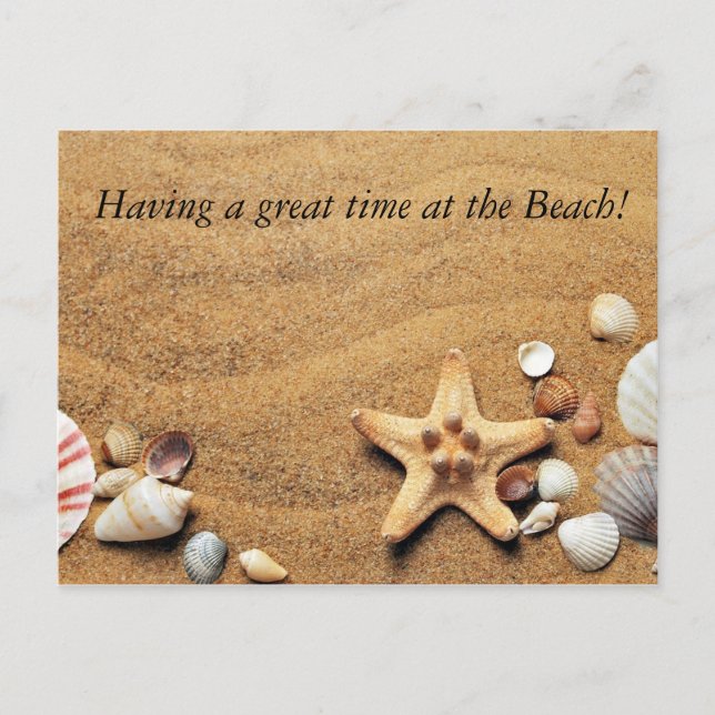 Postal Vacaciones en la playa (Anverso)