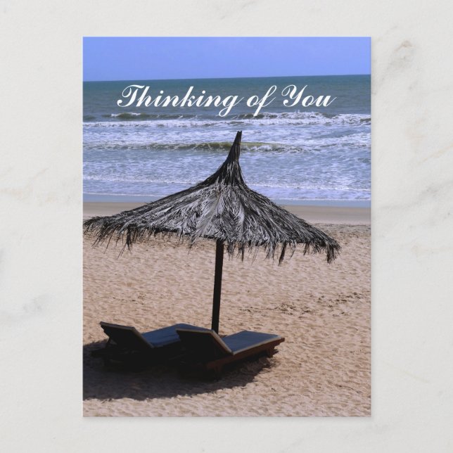 Postal Vacaciones en la playa (Anverso)