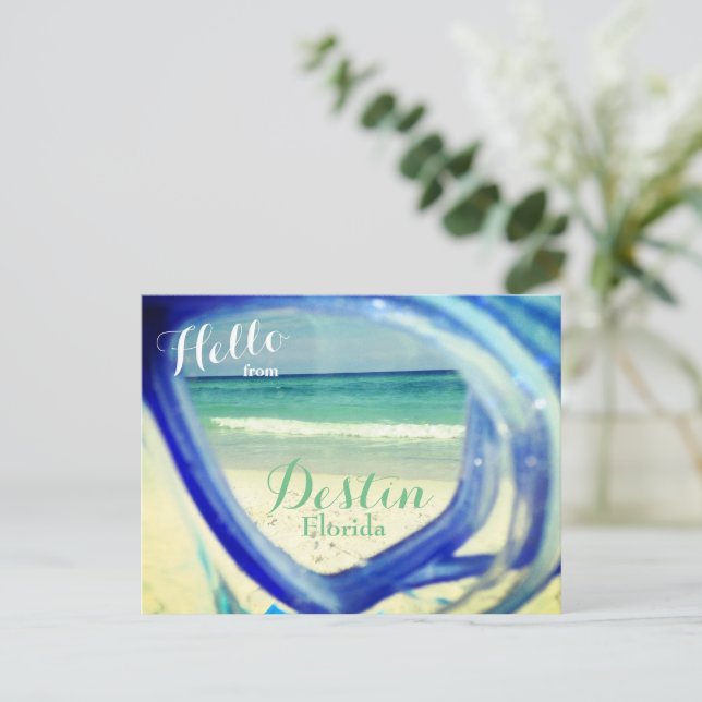 Postal Vacaciones en la playa de Destin Florida (Anverso de pie)