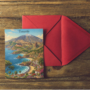 Postal Vacaciones en la playa de Tenerife Islas Canarias