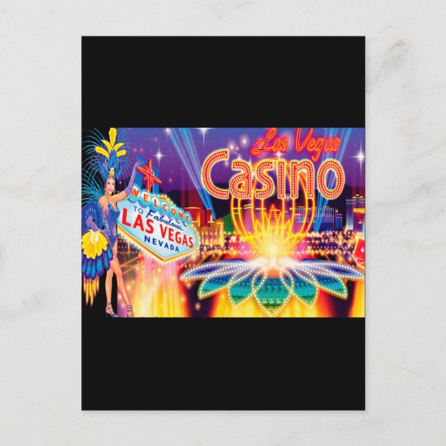 Postal Vacaciones en Las Vegas (Anverso)