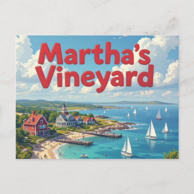 Postal vacaciones en marthas vineyard (Anverso)