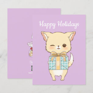 Postal Vacaciones felices de Poly-Pom Wining Golden Pom