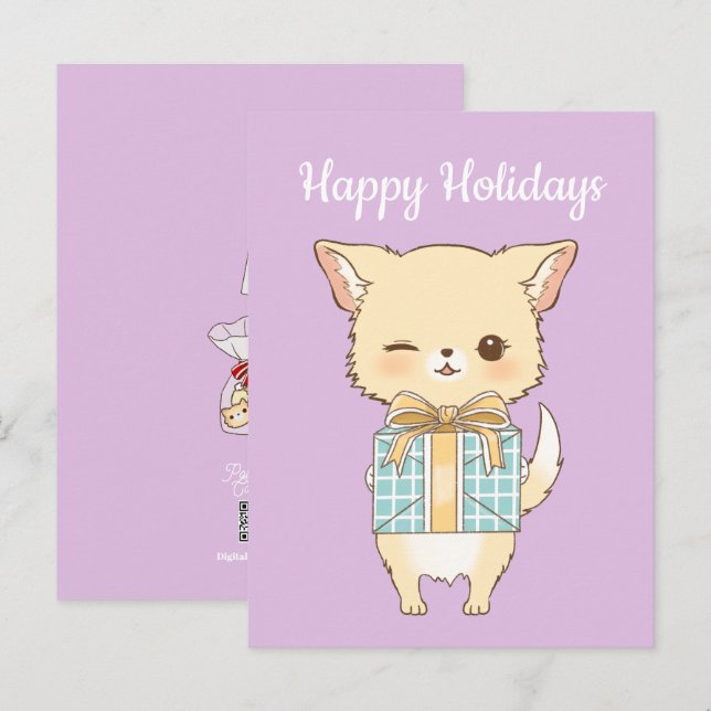 Postal Vacaciones felices de Poly-Pom Wining Golden Pom (Anverso / Reverso)