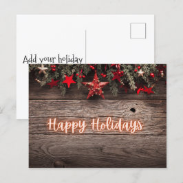 Postal Vacaciones felices de Rustic Neon