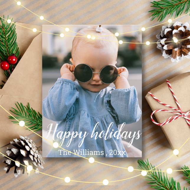 Postal vacaciones felices escritura manuscrita manuscrita (Subido por el creador)