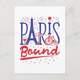 Postal Vacaciones Francesas Viaje a París Viajero