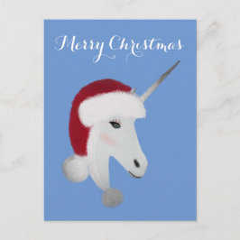 Postal Vacaciones mágicas de unicornio para Navidades cur