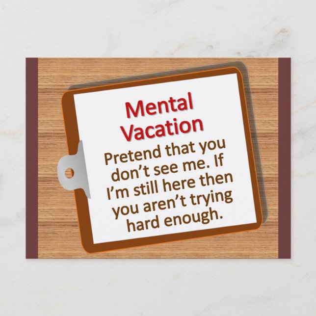 Postal Vacaciones mentales (Anverso)
