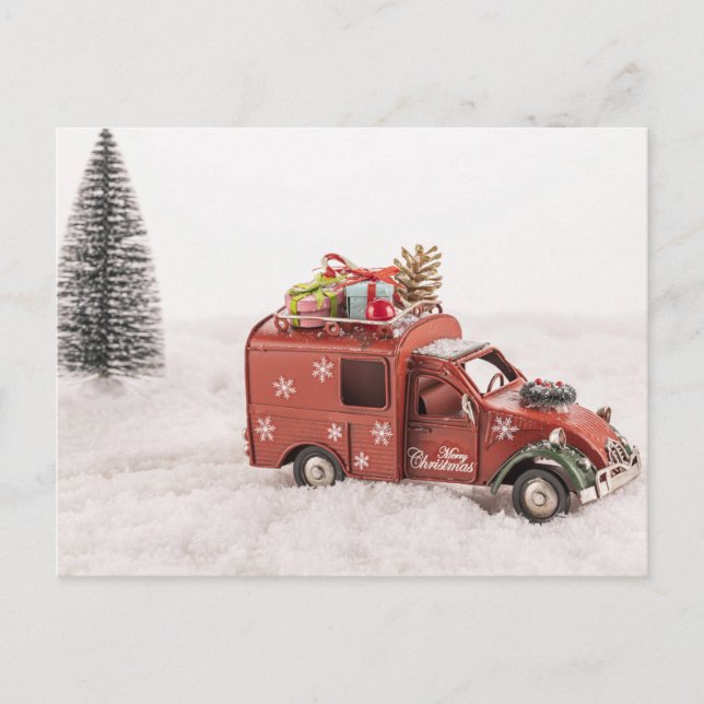 Postal Vacaciones navideñas vintage (Anverso)