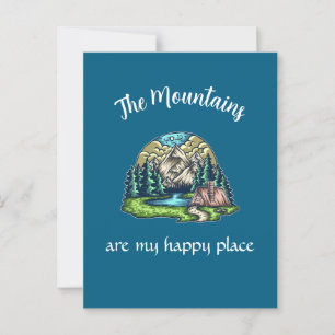 Postal Vacaciones personalizadas en montañas serenas