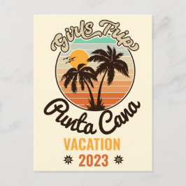 Postal Vacaciones personalizadas Punta Cana 2023 Retro 60