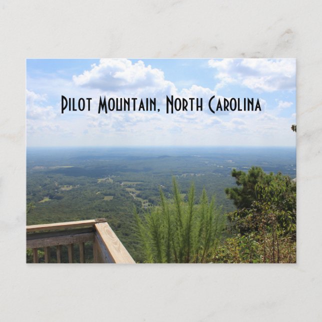 Postal Vacaciones piloto en montaña Keepsake Carolina del (Anverso)