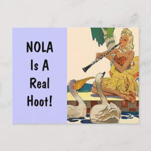 Postal Vacaciones retro de venado postcard NOLA es un PC 