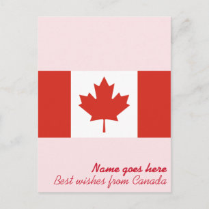 Postal Vacaciones/vacaciones de bandera canadiense person