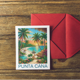 Postal Vacaciones Vintage Punta Cana República Dominicana