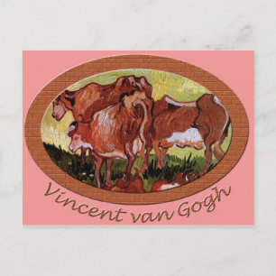 Postal Vacas después del Jordaens Vincent van Gogh